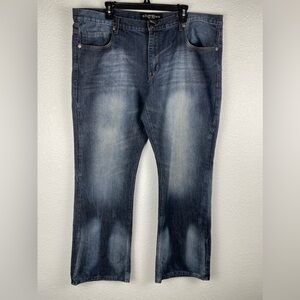 Vintage Raw Blue Jeans Mens 42x33 Wide Leg  denim